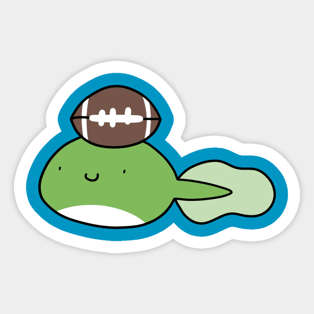 Tadpole and Tiny Football Sticker by saradaboru